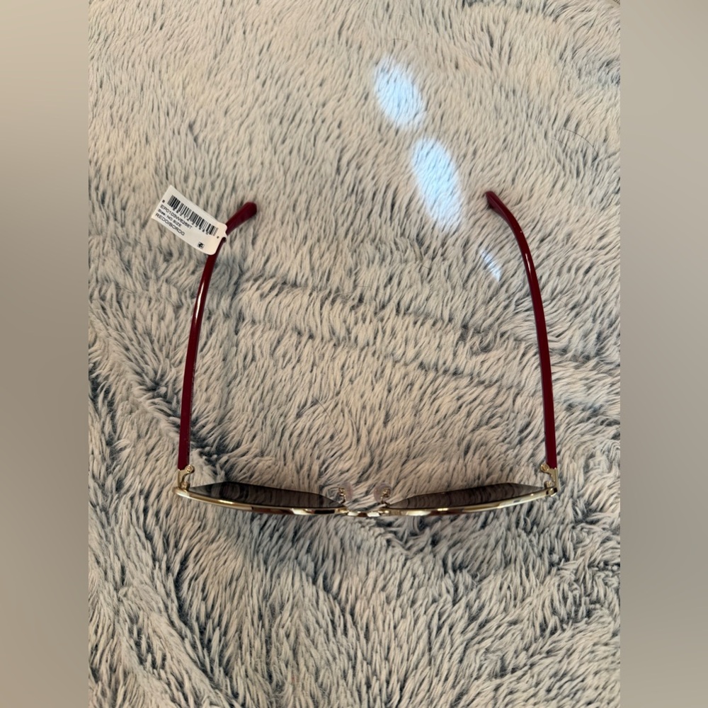 🕶️ EMILIO PUCCI WOMEN RED SUNGLASSES METAL SQUARE GRADIENT EYEGLASSES🕶️ - Picture 5 of 11